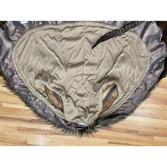 Boston Proper Women's Vest Faux Fur L Brown ASO Phoebe Buffay Friends Boho 90s - Picture 4 of 9